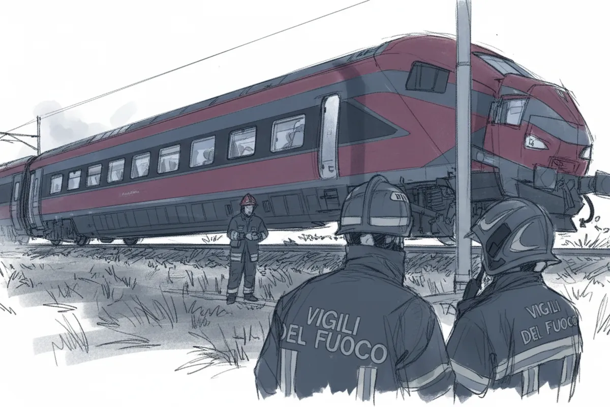 Illustrazione a corredo: Brescia: 33enne travolto da un treno in corsa, ritrovato vivo dopo 2 ore!