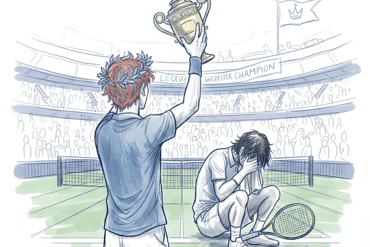 Illustrazione a corredo: Wimbledon: Sinner è ancora campione! Battuto Zverev dopo una battaglia epica