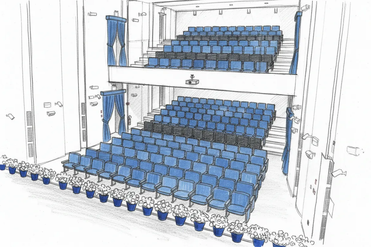 Illustrazione a corredo: Allarme Panico al Teatro Marconi: Cosa è Successo Davvero? Il Falso Incendio Che Ha Sconvolto Calcinato!