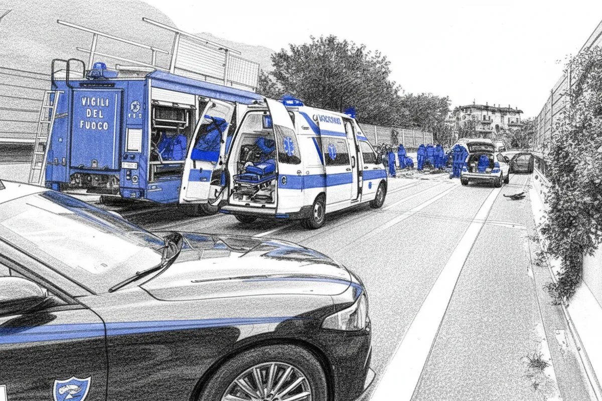 Illustrazione a corredo: Darfo, frontale tra tre auto sulla Ss42: traffico bloccato e tre feriti