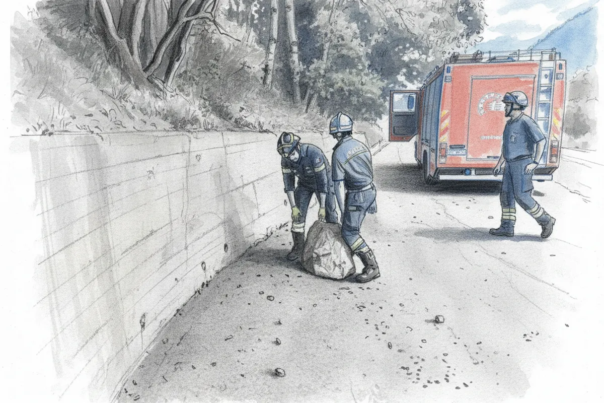 Illustrazione a corredo: Paura a Vione: massi piombano sulla strada! Cosa è successo alla Cortaiolo?